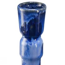 kohteita Koristeellinen maljakko keraaminen sininen vihreä ruskea Ø8cm K18,5cm 3kpl
