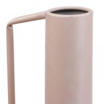 kohteita Moderni koristeellinen metallinen maljakko vaaleanpunaisena, 19,5 cm; koristeellinen design-kannu, 38,5 cm korkea, kuivakukille