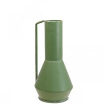 Koristeellinen maljakko metalli vihreä kahva koriste kannu 14cm K28.5cm