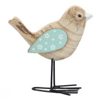 Koristelintuja puiset linnut pöytäkoristeet kevät luonnollinen värikäs 12cm 3kpl