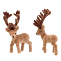 Deco deer mini ruskea parvi 11cm 6kpl