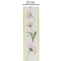 kohteita Lahjanauha Bellis-kukkakuviolla askarteluun ja pakkaamiseen, 25 mm x 20 m