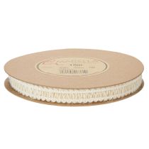 kohteita Koristeellinen juuttinauha, luonnonvärinen lahjanauha, kermanvalkoinen, 15 mm x 15 m