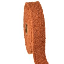kohteita Koristenauha punaruskea leveä kangasnauha villan näköinen 40mm 8m