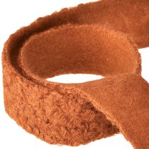 kohteita Koristenauha punaruskea leveä kangasnauha villan näköinen 40mm 8m