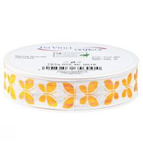 kohteita Koristeellinen nauhaperhoset oranssi lankareuna 25mm 18m