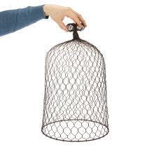 kohteita Koristeellinen metallinen kello, kiipeilyapu, metallihuppu, ruskea, ruosteenvärinen, K50/41cm Ø30/25cm, 2 kpl setti