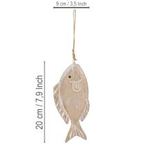 kohteita Koristeellinen puinen kalaripustin, 21 cm, 2 kpl