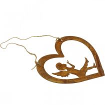 kohteita Deco ripustin metalli patina deco sydän enkeli Ø15cm 6kpl