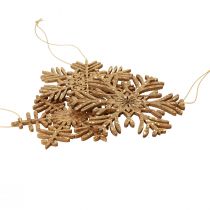 kohteita Deco ripustin puiset lumihiutaleet deco gold talvi Ø10cm 9kpl