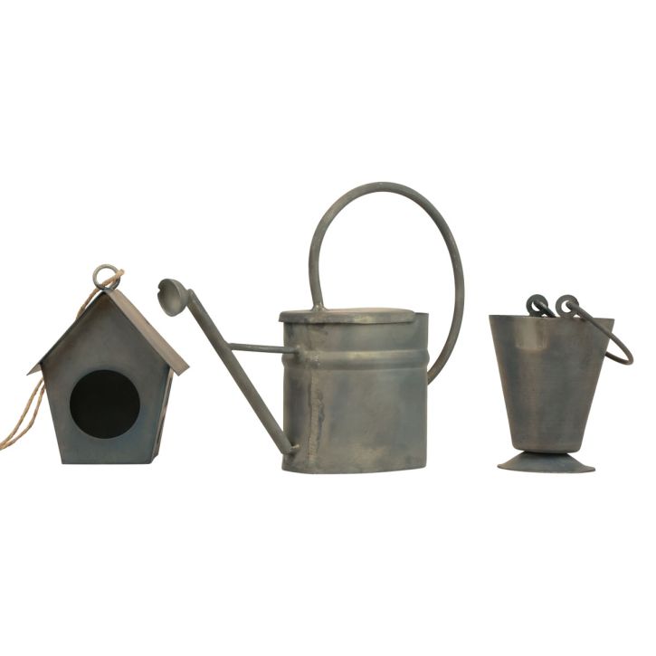 Koristeellinen ripustin metallinen koristeellinen puutarha harmaa vintage 5-15cm sarja 3
