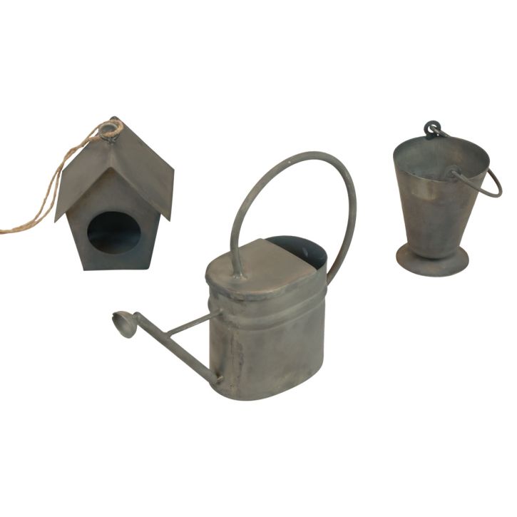 Koristeellinen ripustin metallinen koristeellinen puutarha harmaa vintage 5-15cm sarja 3