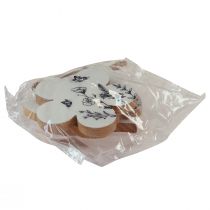 kohteita Koristeellinen ripustin sydänkukka perhonen valkoinen luonnollinen 9cm 3kpl