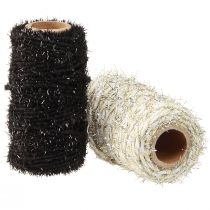 kohteita Koristeellinen nyöri glitter musta beige valkoinen L1,5mm L25m 2 kpl