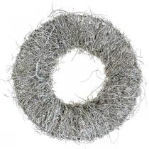 Koristeellinen seppele luonto, viiniköynnösseppele, luonnonseppele Ø25cm valkoinen
