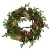 Deco seppele kuusen ja käpyjen kanssa vihreä Ø25cm