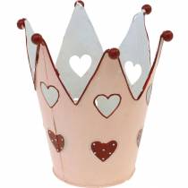 Koristeellinen kruunu, metallinen lyhty, istutin ystävänpäivänä, metallinen koriste sydämellä