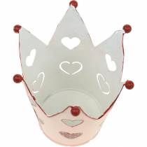 kohteita Koristeellinen kruunu, metallinen lyhty, istutin ystävänpäivänä, metallinen koriste sydämellä