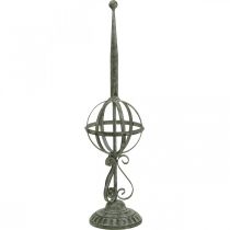 Koristeesine, seppelepidike, metallikoristeet harmaa, ruskea, valkoinen shabby chic H62,5cm Ø16cm