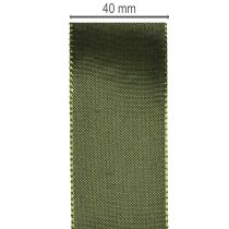 kohteita Satiininauha lahjapaketointiin, taftinauha, vihreä, 40 mm leveä, 5 m pitkä