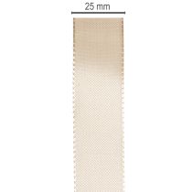 kohteita Koristeellinen satiininauha beige taftinauha 25mm 50m