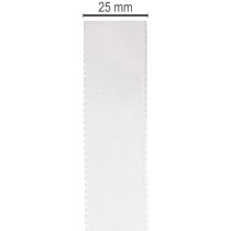 kohteita Koristeellinen taftinauha, valkoinen, 25 mm leveä, 50 m pitkä