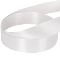 kohteita Koristeellinen taftinauha, valkoinen, 25 mm leveä, 50 m pitkä