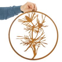 kohteita Koristeellinen metallirengas, sään kuluttama terässeinäkoriste, männynoksa, Ø38cm