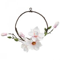Koristesormus keinotekoinen magnoliajousikoriste ripustettavaksi Ø24cm