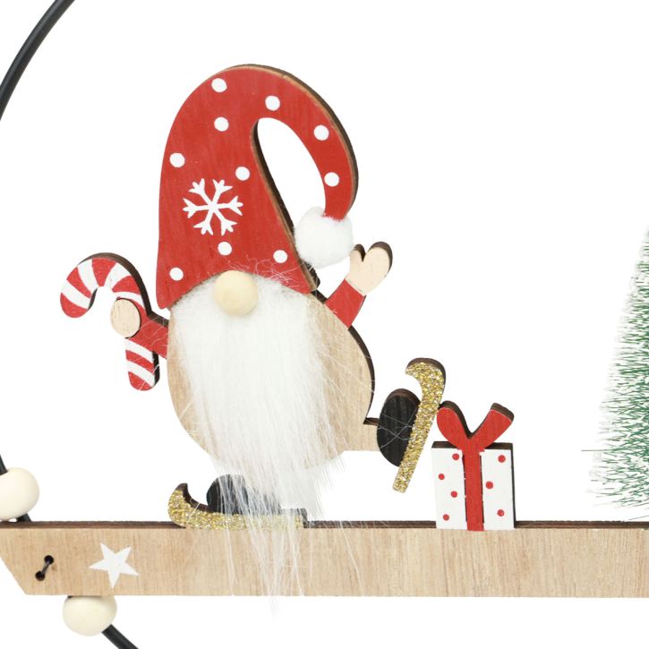 kohteita Koristesormus metallitonttu koristeellinen ripustin Joulu Ø21,5cm 2 kpl