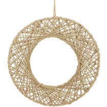 Koristesormukset juuttipäällysteiset riippuvat koristeet boho koristelu luonto Ø38cm 2kpl