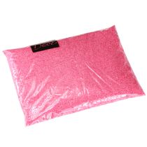 kohteita Koristehiekka pinkki askarteluhiekka värillinen hiekka 0.5mm neonpinkki 1kg