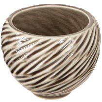 kohteita Koristekulho Keraaminen Spiral Decor Beige Ruskea Ø9cm 4kpl