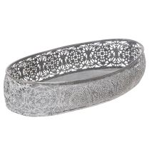 kohteita Koristeellinen metallikulho, harmaa kuvio, soikea, P36cm/33.5cm, 2 kpl setti