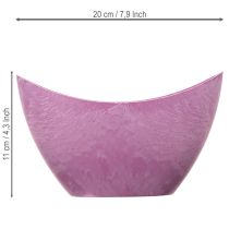 kohteita Koristeellinen kulho muovia, vaaleanpunainen, 20 cm x 9 cm, korkeus 11,5 cm, 1 kpl