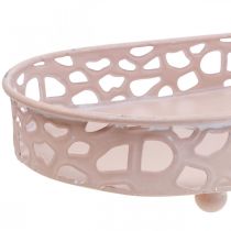 kohteita Koristekulho Soikea kulho jaloilla pöytäkoriste pinkki 30×18cm