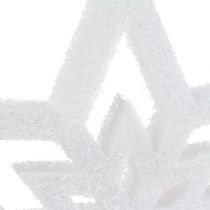Koristeellinen tähtivalkoinen, lumipeite 28cm L40cm 1kpl