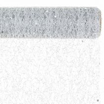 Pöytänauha koristekangasta harmaa hopea x 2 lajitelma 35x200cm