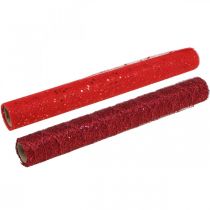 kohteita Christmas Deco Kangas polyesteri punainen x 2 lajitelma 35x200cm