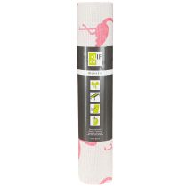 kohteita Koristeellinen kangas flamingo valkoinen-vaaleanpunainen 30cm x 3m