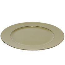 kohteita Koristelautanen vihreä muovilautanen vintage sammaleenvihreä ruskea Ø33cm