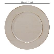 kohteita Koristelautanen, muovi, koristeellinen muovilautanen, harmaanruskea, Ø33cm