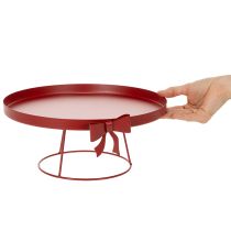 kohteita Koristeellinen tarjotin jalustalla, metallirusetilla, 30 cm, 2-osainen setti