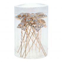 kohteita Timanttineula hääkoristelu kultaa 7cm 9 kpl