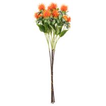 kohteita Keinotekoinen oranssi saflori tekokukkana maljakoihin ja koristeeksi, 55 cm, 4 kpl