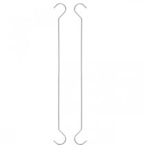Metallikoukku, kaksoiskoukku hopea M L30cm 5kpl