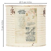kohteita Metalli-istutuslaatikko, kermanvärinen, Shabby Chic, Ø11cm, korkeus 10.5cm