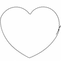 Lanka sydämet 20cm aaltoilevat renkaat seppeleen renkaat sydän 10kpl