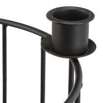 kohteita Lankakori metallinen koristekori kynttilänjalka musta Ø23,5cm