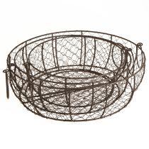 kohteita Lankakorikulho kahvalla Ruskea Ø35/30/25cm 3 kpl sarja